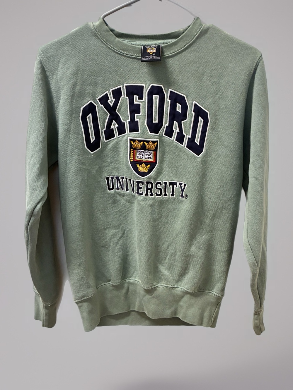 Oxford University Official Sage Green Crewneck Sweatshirt XS